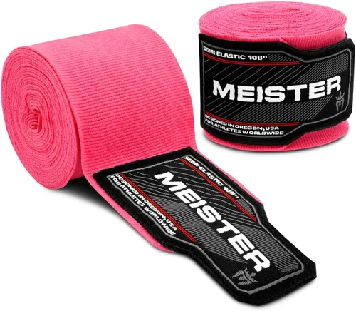 Vista 9 de Meister Junior - Vendas de algodón elástico para MMA y boxeo, 108" (1 par). Negro