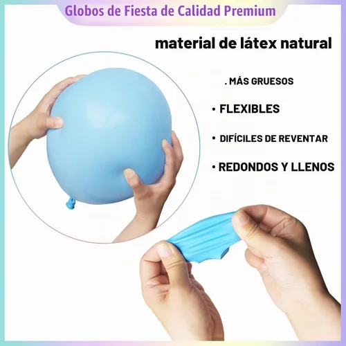 Vista 3 de Juego de 216 guirnaldas de globos arcoíris pastel, kit de arco de globos de látex coloridos para cumpleaños, baby shower, boda, compromiso, Pastel