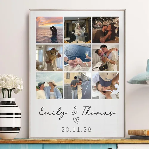 Vista 15 de NAZENTI Retrato Acuarela a partir de Foto, Regalos del Día de la Madre para Mamá, Regalos de Foto para Abuela, Lienzo Personalizado para Mamá