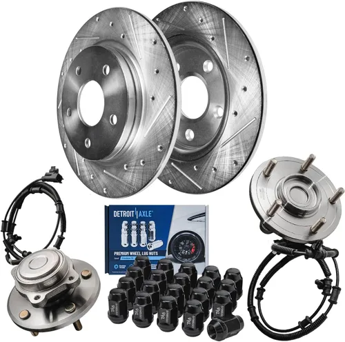 Vista 22 de Detroit Axle - 4WD - Rotores de disco delantero de 13.031 in de repuesto para Ford Excursion F-250 F-350 Super Duty 1999-2004 - Juego de 3 piezas