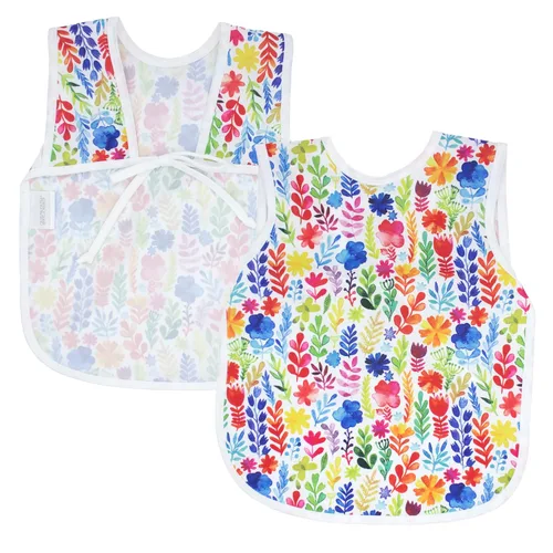 Vista 22 de BapronBaby Adventure Awaits Bapron - Babero más seguro sin corbata para el cuello para bebés y niños pequeños, suave, impermeable, resistente a