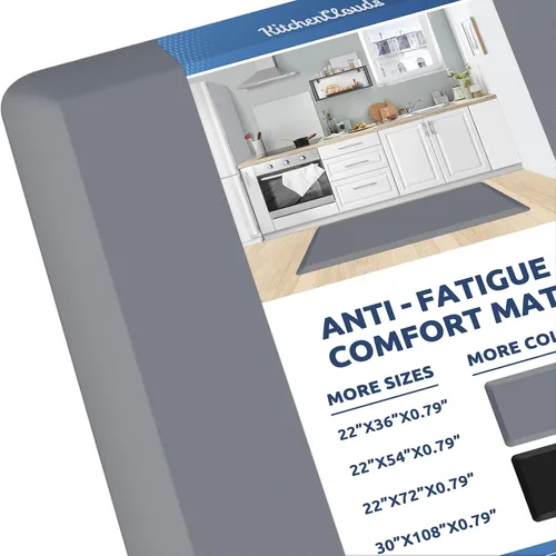Vista 59 de KitchenClouds Alfombra de Cocina Acolchada Anti Fatiga 17.3"x28" Impermeable, Antideslizante, Alfombras de Pie y Comodidad para Escritorio/Piso