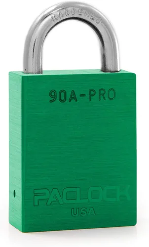 Vista 16 de PACLOCK Candado de la serie 90A-PRO, compre American Act obediente, aluminio anodizado marrón, cilindro de 7 pines de alta seguridad con 1 llave por
