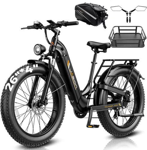 Vista 10 de Jasion Thunder/PRO/ST Electric Bike,2000W/1800W Peak Ebikes for Adults,26''Fat Tire Best Ebike for Men,90/80 Miles with 1040Wh/864Wh