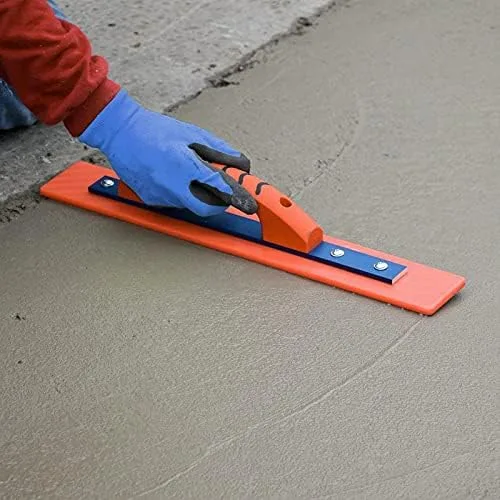 Vista 3 de Kraft Tool Flotador de hormigón manual Orange Thunder de 18 x 3 pulgadas, revolucionaria tecnología KO-20