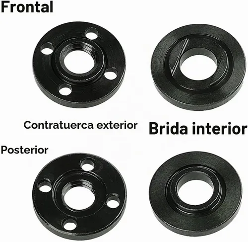 Vista 3 de Juego de 3 piezas de repuesto de brida de amoladora 5/8-11 con llave inglesa, accesorios para amoladora angular compatibles con Dewalt Milwaukee