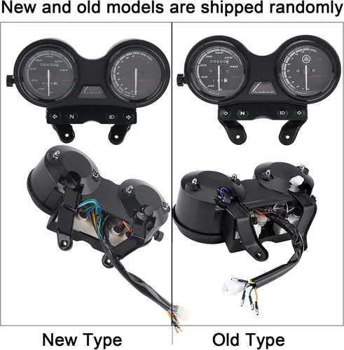 Vista 7 de Acouto Velocímetro de motocicleta Negro, DC 12V motocicleta motocicleta 12000RPM LCD odómetro velocímetro apto para YBR 125