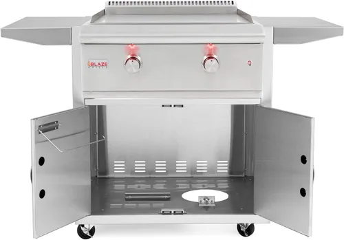 Vista 4 de Blaze Plancha de propano independiente de 30 pulgadas con luces, superficie de cocción de 495 pies cuadrados, 36,000 BTU, acero inoxidable, 2