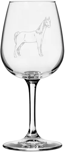 Vista 5 de Abaco Barb Body Horse - Copa de vino grabada multiusos (12.75 onzas) Unique Gifts for Horse Lovers, Personalized Wine Glasses, All-Purpose