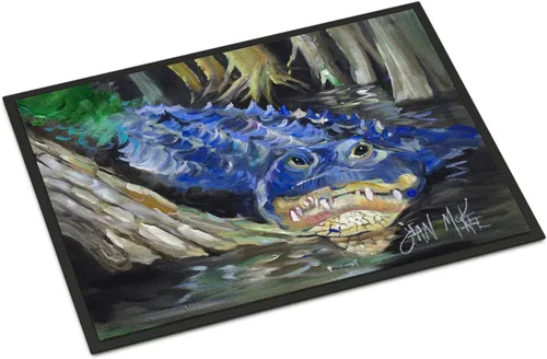 Vista 209 de Caroline's Treasures JMK1017JMAT - Tapete de caza de rana garza azul, 24 x 36 pulgadas, tapete para puerta delantera, interior y exterior