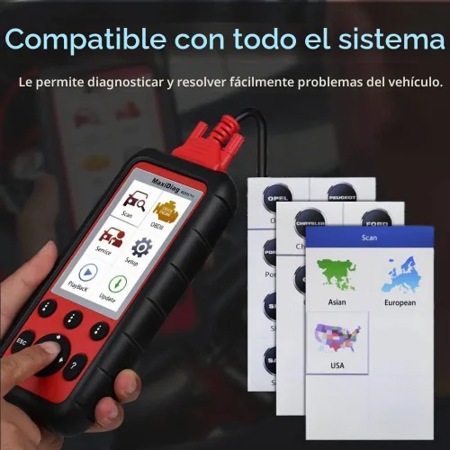 Vista 7 de Autel Escáner de MaxiDiag MD808 Pro OBD2, herramienta de escaneo