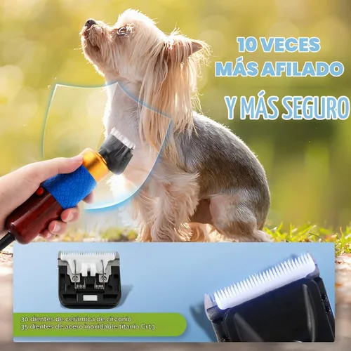 Vista 5 de Cortapelos de aseo para mascotas 200W, control de velocidad