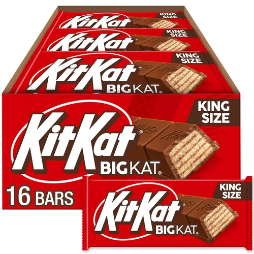 Vista 13 de KIT KAT Oblea de chocolate con leche tamaño King, barra de caramelo, 3 onzas