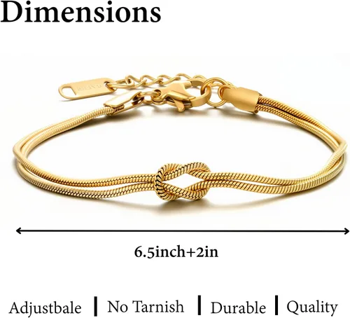 Vista 3 de Pulseras a Juego para Parejas – Pulseras BFF con Nudo de Amor de Promesa Infinita para Mujeres y Hombres, Joyería de Amistad Hipoalergénica que No