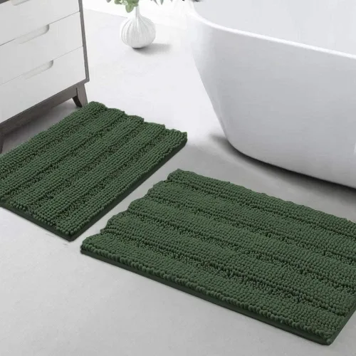 Vista 95 de Turquoize Alfombra de baño de chenilla de lujo para baño, extra absorbente, alfombra de ducha de microfibra antideslizante para baño, alfombra Aqua