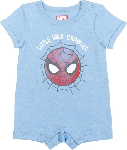 Vista 3 de Marvel Conjunto de mameluco y sombrero de sol de Vengadores Spiderman Baby Boys