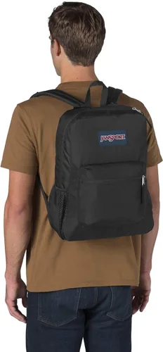 Vista 4 de JanSport Mochila Cross Town, color negro, talla única