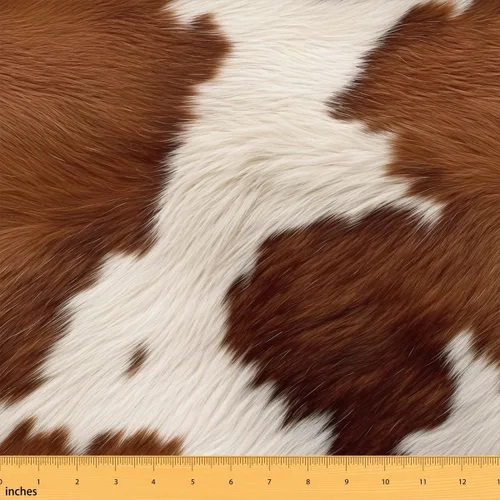 Vista 22 de Feelyou Tela con estampado de vaca de The Yard Soft 1 yarda Negro Blanco