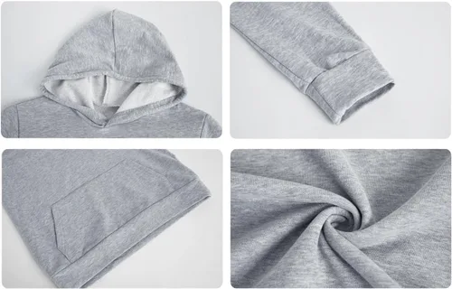 Vista 5 de Haloumoning Sudaderas con capucha de forro polar para niñas de 4 a 15 años