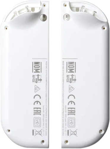 Vista 2 de Carcasa de carcasa frontal + marco de batería central de repuesto para controlador Joy-con Nintendo Switch (blanco)