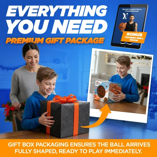 Vista 5 de YGA Silent Basketball Size 7 (29.5"): Grooved Airless Indoor Basketball with Upgraded 95% Bounce - Ultra Quiet Basketball for Dribbling Indoor