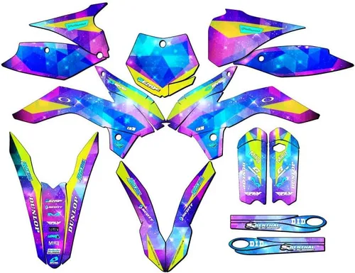 Vista 6 de Kit de base gráfica KADET Galaxy Senge 2013-2014 SX 105 Space compatible con KTM