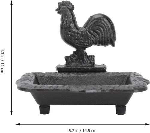 Vista 3 de NUOBESTY Antique Iron Wrought Soap Container Decorative Soap Box Retro Style for Home Bathroom Shower Holder