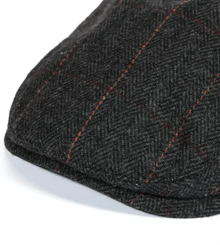 Vista 8 de FALETO Sombrero plano de Ivy Gatsby Newsboy para hombre, invierno, primavera, otoño, conducción, taxista, gorra de caza