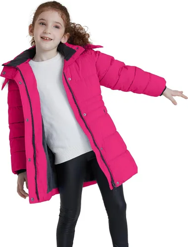Vista 3 de ZSHOW Parka - Abrigo largo de invierno para niñas, chaqueta acolchada con capucha