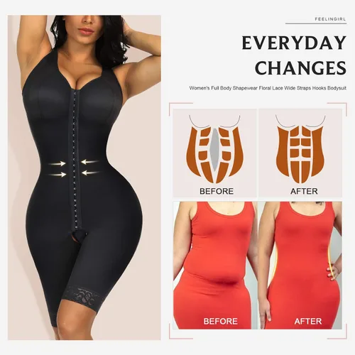 Vista 2 de FeelinGirl Faja moldeadora para mujer, control de abdomen, cuerpo completo, moldeador de glúteos, adelgazante de muslo, para mujer, vida diaria