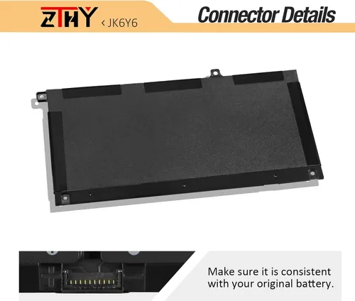 Vista 4 de JK6Y6 - Batería de repuesto de 40 Wh para Dell Latitude 3410 3510 3120 3140 Vostro 5300 5401 5501 Inspiron 5300 5401 5408 5402 5509 5409 5508 54000