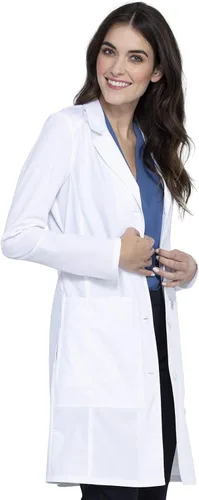 Vista 6 de Cherokee WW420AB - Abrigo de laboratorio para mujer, ropa de trabajo Revolution Tech de 36 pulgadas