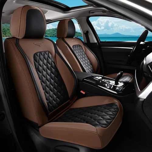 Vista 12 de Coverado Fundas de asiento delantero, fundas de asiento delantero de automóvil, fundas de asiento de piel de napa para automóviles, fundas