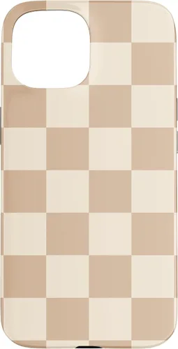 Vista 10 de Funda de tablero de ajedrez marrón beige claro para iPhone 14 Pro