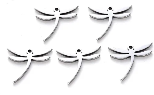 Vista 7 de Mega Pet 304 Stainless Steel Pendants Color de acero inoxidable # mariposa