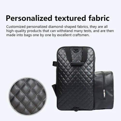 Vista 6 de Bolsa ecuestre profesional duradera de piel sintética impermeable para botas de equitación con compartimento para casco y sombrero