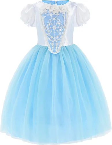 Vista 4 de Disfraces de princesa para fiesta de cumpleaños, Navidad para niñas pequeñas con accesorios