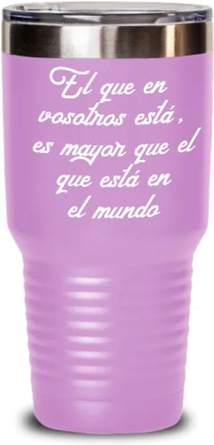 Vista 12 de Regalos católica cristianas vaso en espanol con versículos de la biblia para padres mayores