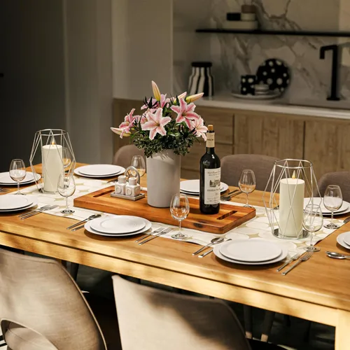 Vista 6 de TIDITA Tabla de Charcutería Grande de Madera de Acacia de 24" con Asas - Tablas de Madera Extra Largas para Servir Quesos - Plato Rectangular