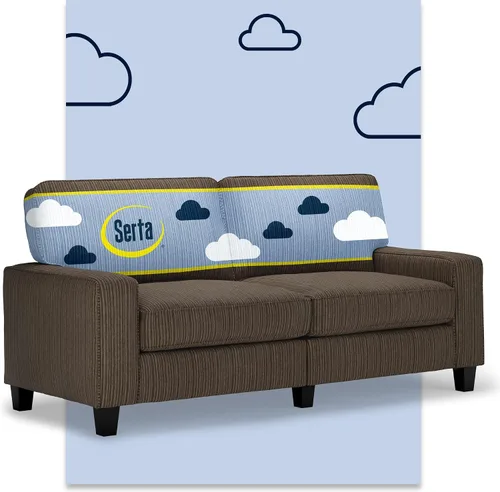 Vista 23 de Serta Palisades Sofás Tapizados para Sala, Sofá de Diseño Moderno, Tela, Beige