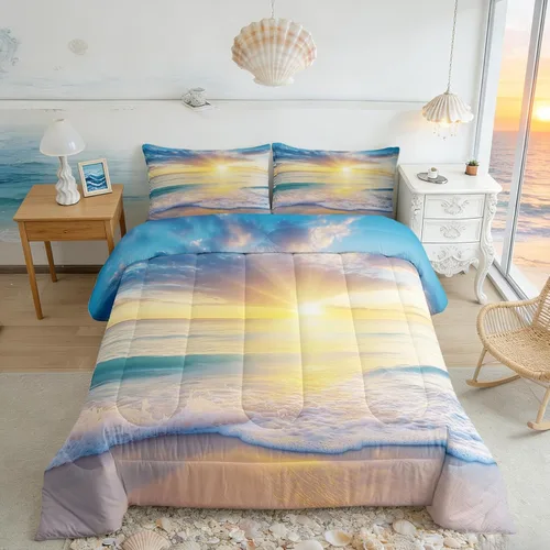 Vista 23 de Juego de edredón de brújula azul marino, tamaño individual, 2 piezas, diseño náutico de vela, estilo simple, para niños, adolescentes, adultos