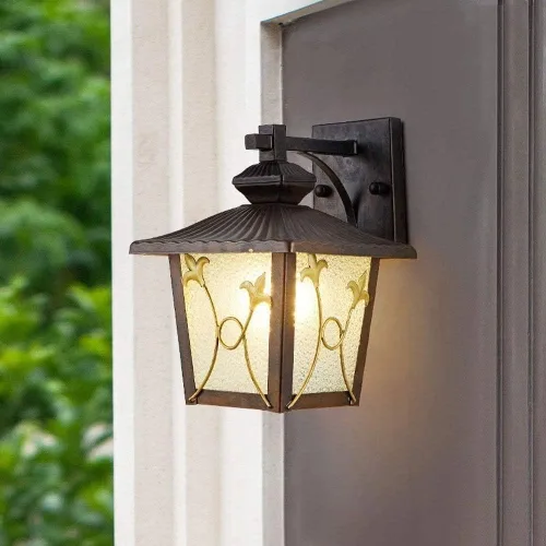 Vista 4 de Lámpara de pared de luz montada en la pared Europa y los Estados Unidos Red American Courtyard lámpara de pared ático retro industrial viento jardín