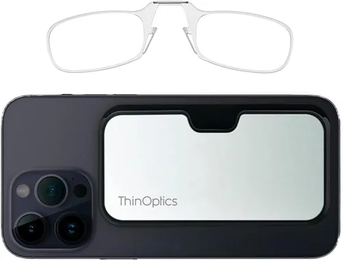 Vista 8 de Always With You by ThinOptics Classic Readers + Attachable Glasses Case Funda negra/marcos negros