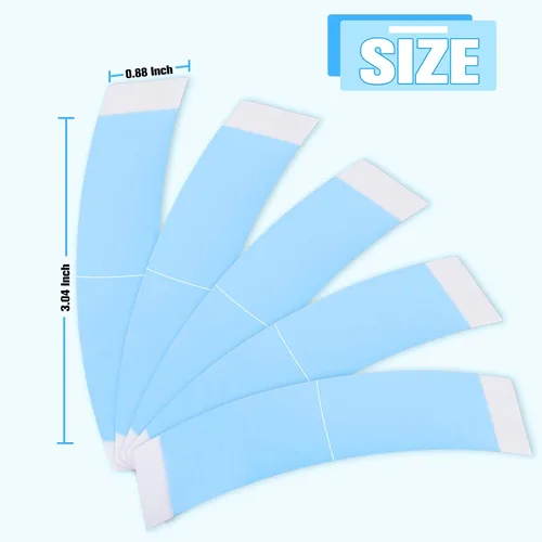Vista 4 de 48 piezas de cinta frontal de encaje para peluca, cinta adhesiva transparente tipo tupé, impermeable de doble cara, cabello curvo en C, agarre