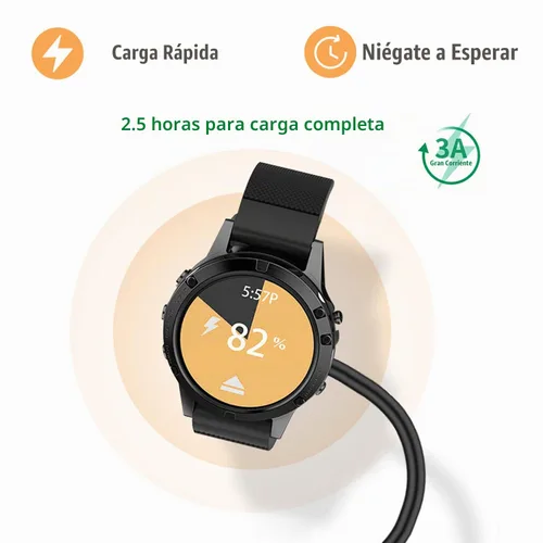 Vista 2 de Ankky - Cargador para reloj Garmin de 3.3 pies, cable de sincronización de datos para reloj Garmin 5/5S/5X/Plus/6/6S/6X/Pro/Forerunner 935/Quatix