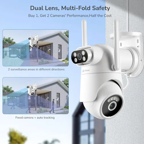 Vista 4 de Kittyhok Sistema de cámara de seguridad para el hogar, cámaras para Kit de 4 cámaras