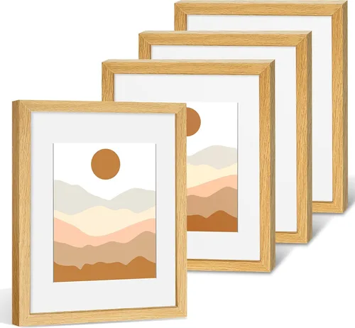 Vista 17 de Nacial Portarretratos de 5 x 7 pulgadas, juego de 4 portarretratos para fotos de 4 x 6 pulgadas con paspartú, para fotos de 5 x 7 pulgadas sin