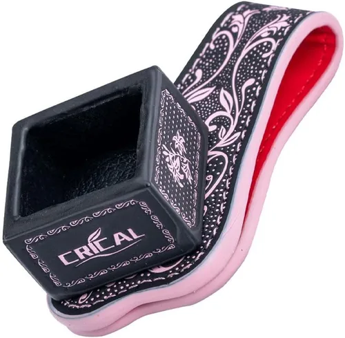 Vista 24 de CRICAL Magnetic Pool Chalk Holder, Leather Billiard Chalk Accessory Black Blue