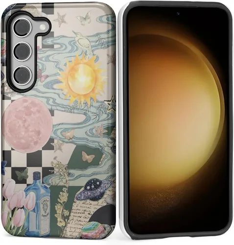 Vista 133 de Funda para Samsung Galaxy S23, Funda Híbrida Resistente 2 en 1 de Cuerpo Completo Resistente a Golpes con Protección Brillante para Samsung Galaxy