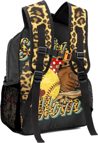 Vista 3 de Mochila unisex con nombre personalizado de copo de nieve y voleibol amarillo para niños personal de oficina diario personalizado 2 Mochilas Daypack